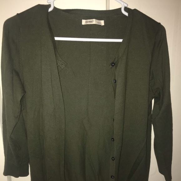 Olive green cardigan - Picture 1 of 4